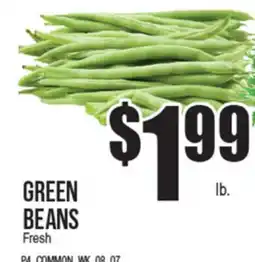 Extra Supermarket GREEN BEANS offer