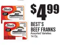 Extra Supermarket BEST'S BEEF FRANKS offer