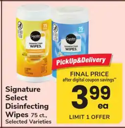 ACME Signature Select Disinfecting Wipes offer