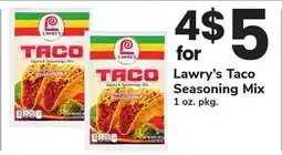 ACME Lawry's Taco Seasoning Mix offer