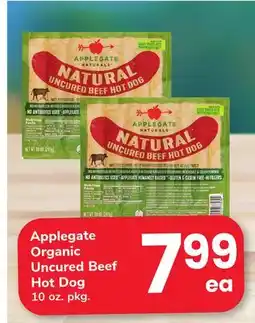 ACME Applegate Organic Uncured Beef Hot Dog offer