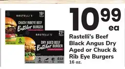 ACME Rastelli's Beef Black Angus Dry aged or Chuck & Rib Eye Burgers offer