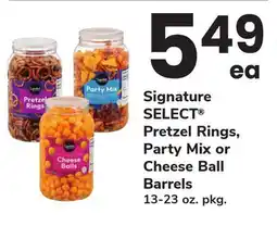 ACME Signature SELECT Pretzel Rings, Party Mix or Cheese Ball Barrels offer