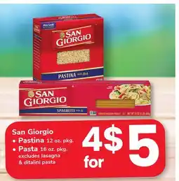 ACME San Giorgio • Pastina 12 oz. pkg. • Pasta 16 oz. pkg offer