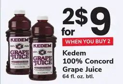 ACME Kedem 100% Concord Grape Juice offer