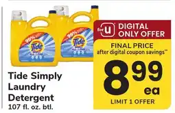 ACME Tide Simply Laundry Detergent offer