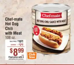 Smart & Final Chef-mate Hot Dog Chili with Meat offer