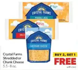 Family Fare Crystal Farms Shredded or Chunk Cheese offer