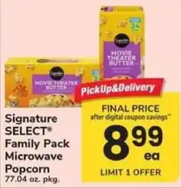 Safeway Signature Select Family Pack Microwave Popcorn offer