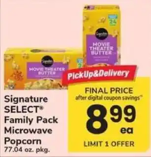Safeway Signature Select Family Pack Microwave Popcorn offer