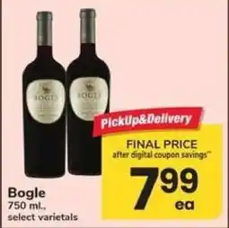 Safeway Bogle select varietals offer