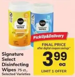 Safeway Signature Select Disinfecting Wipes offer