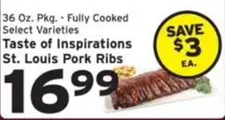 Hannaford Taste of Inspirations St. Louis Pork Ribs offer