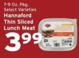 Hannaford Hannaford thin sliced lunch meat offer