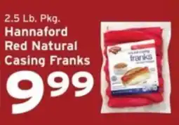 Hannaford Hannaford red natural casing franks offer