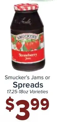 Valu Market Smucker's jams or spreads offer