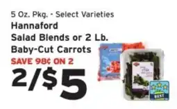 Hannaford Hannaford Salad Blends or Baby-Cut Carrots offer
