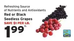 Hannaford Red or Black Seedless Grapes offer