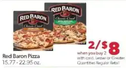 Family Fare Red Baron Pizza offer
