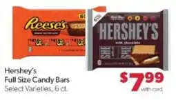 Family Fare Hershey's Full Size Candy Bars offer
