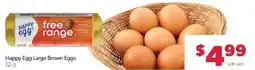 Family Fare Happy Egg Large Brown Eggs offer