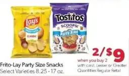Family Fare Frito-Lay Party Size Snacks offer