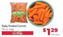 Family Fare Our Family Baby Peeled Carrots offer