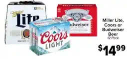 Valu Market Miller Lite, Coors or Budweiser Beer offer