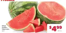 Family Fare Whole Seedless Watermelon offer
