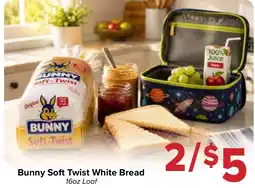 Valu Market Bunny Soft Twist White Bread offer