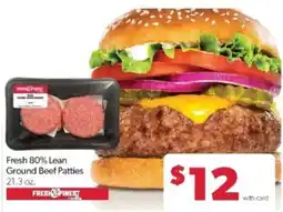 Family Fare Fresh Finest Fresh 80% Lean Ground Beef Patties offer