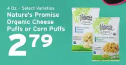 Hannaford Nature's Promise Organic Cheese Puffs or Corn Puffs offer