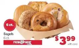 Family Fare Fresh & Pinest Bagels offer