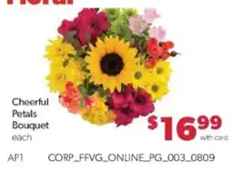Family Fare Cheerful Petals Bouquet offer