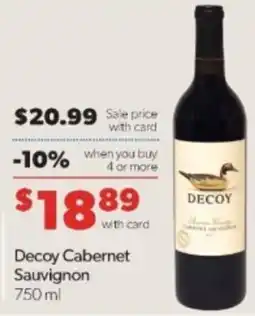 Family Fare Decoy Cabernet Sauvignon offer