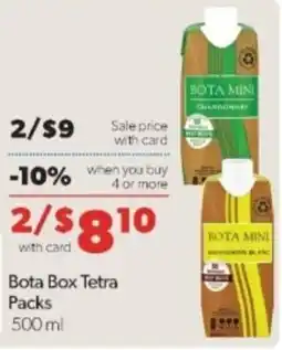 Family Fare Bota Box Tetra Packs offer
