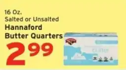 Hannaford Hannaford butter quarters offer