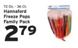 Hannaford Hannaford freeze pops family pack offer