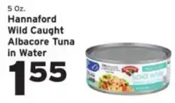 Hannaford Hannaford wild caught albacore tuna in water offer