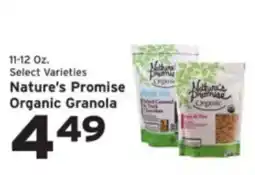 Hannaford Nature's Promise Organic Granola offer
