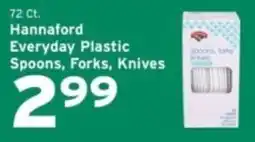 Hannaford Hannaford everyday plastic spoons, forks, knives offer
