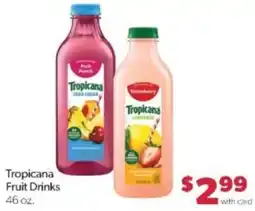 Family Fare Tropicana fruit drinks offer