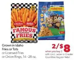 Family Fare Checkers Rall's Famous Seasoned Fries or Paw Patrol Shaped Tots offer
