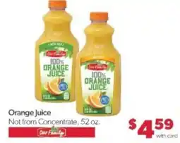 Family Fare Our Family orange juice offer