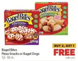 Family Fare Bagel Bites Pizza Snacks or Bagel Dogs offer
