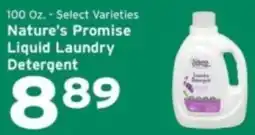 Hannaford Nature's Promise liquid laundry detergent offer