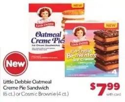 Family Fare Little Debbie Oatmeal Creme Pie Sandwich or Cosmic Brownie offer