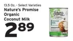 Hannaford Nature's Promise Organic Coconut Milk offer