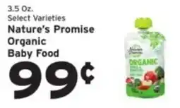 Hannaford Nature's Promise Organic Baby Food offer