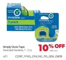 Family Fare Simply Done Tape offer